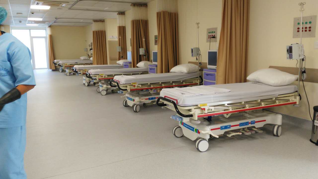 Stretcher trolley show in hospitals
