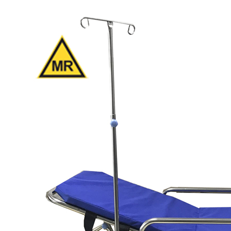 Non-magnet I.V pole for MR room use / match non-magnetic bed, stretcher, wheelchair / for 1.5T and 3.0T MR equipment