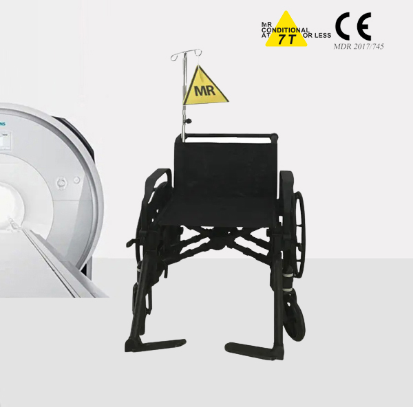 Non-magnetic wheelchair for X-ray room use / suitable for 7.0T MR equipment