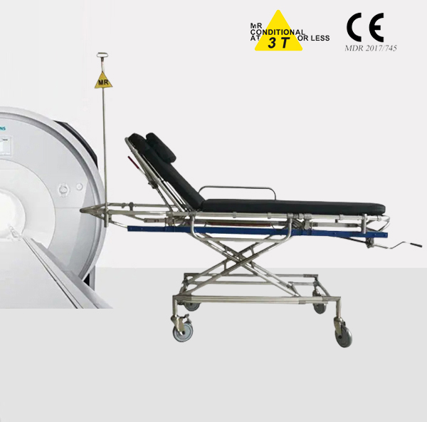  Stretchers for use in magnetic resonance room / height adjustable/  for 1.5T and 3.0T