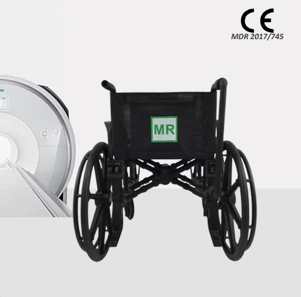 MR plastic wheelchair used in MR room for 3.0 Tesla MR equipment