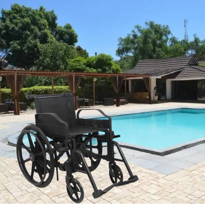 Water Spa wheelchair for disabled people with rehabilitation treatment