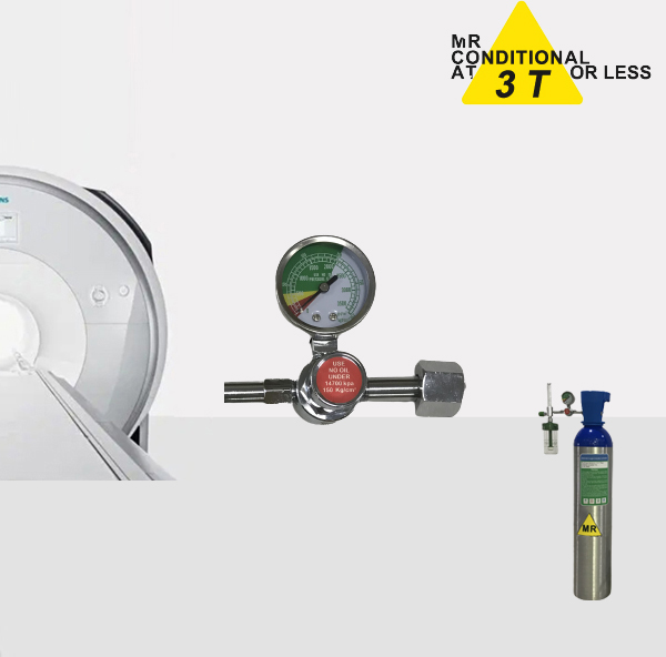 MRI compatible oxygen regulator / match MRI oxygen cylinder and MR flow meter / for MR room 1.5T and 3.0T MR scanner