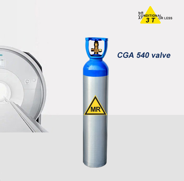 MRI compatible Oxygen Cylinder with CGA 540 valve/ non-magnetic Oxygen cylinder for 1.5T and 3.0 Tesla