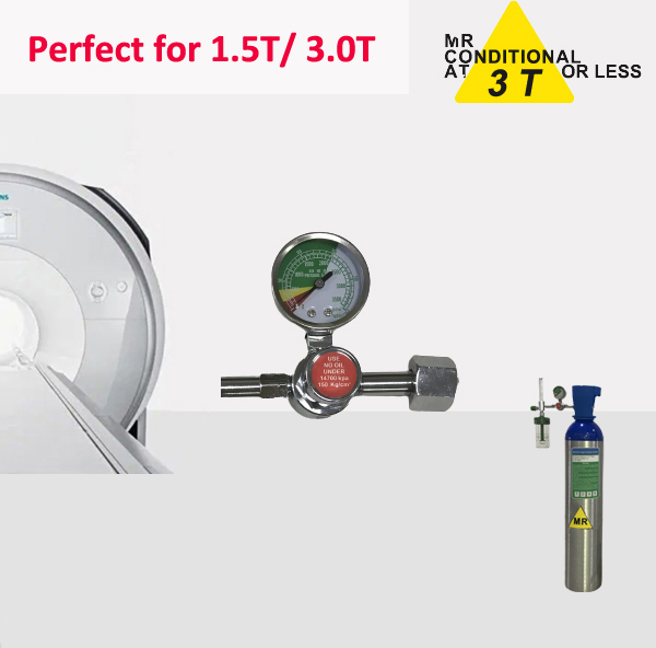 MRI compatible oxygen regulator / match MRI oxygen cylinder and MR flow meter / for MR room 1.5T and 3.0T MR scanner