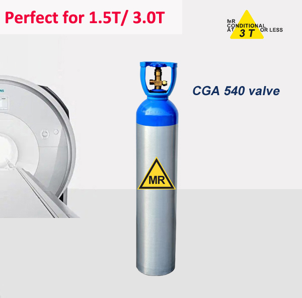 MRI compatible Oxygen Cylinder with CGA 540 valve/ non-magnetic Oxygen cylinder for 1.5T and 3.0 Tesla