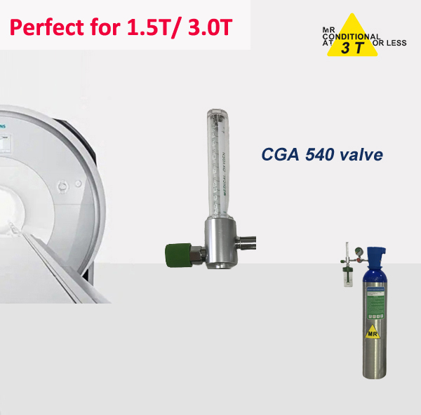 MRI Compatible Oxygen Flowmeter with CGA 540 valve/ match MRI oxygen cylidner / for 1.5T and 3.0T MR scanner