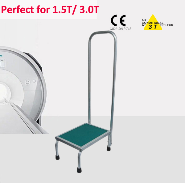 MRI Non-Ferromagnetic Step Stool with Handrail