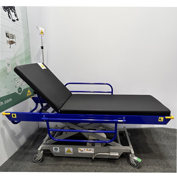 Hydraulic height adjustable MR stretcher trolley