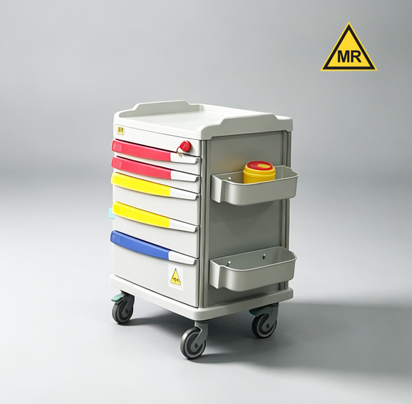 MRI compatible emergency cart/ Plastic material