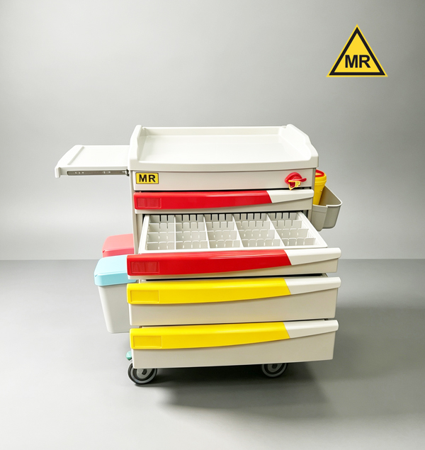 MRI compatible emergency cart/ Plastic material